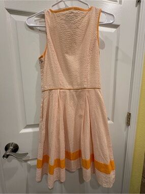 Jessica Simpson Peach Dress with Yellow Trim